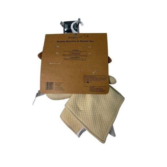 Dream Gro Tan Lion Security Blanket Baby Lovey Rattle Gift Set Unisex New - Picture 4 of 6